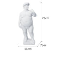 DecorBites™ David Obesity Resin Sculpture: Nude Male Figure Art Home Decor Ornament