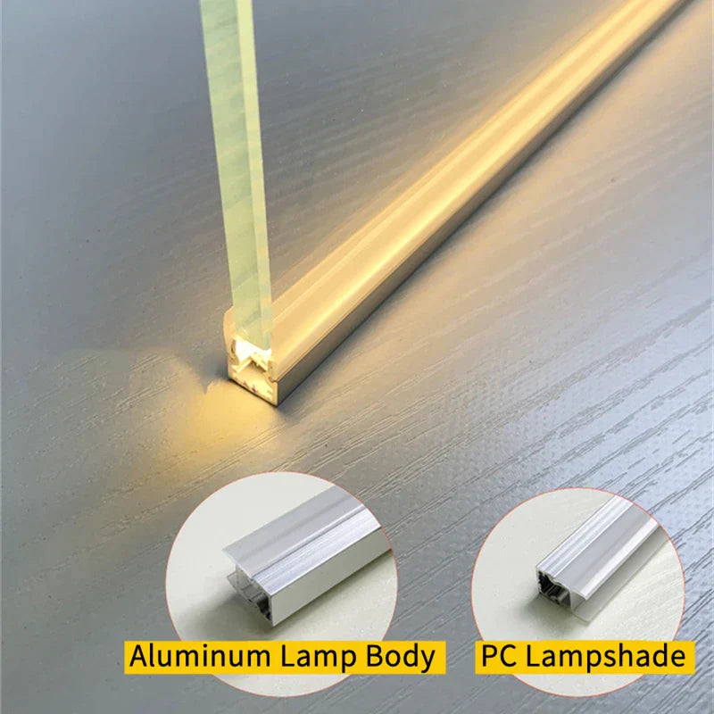 DecorBites™ LED Cabinet Bar Lamp for 8mm Glass Panel Bookshelf Strip Light