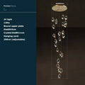 DecorBites™ Crystal Stone Copper Chandelier - LED Postmodern 2025 Lighting for Staircase