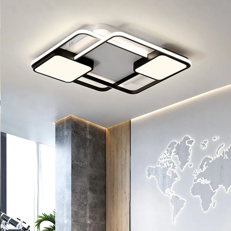 DecorBites™ LED Chandelier: Modern Dimmable Light for Living Room, Kitchen, and Aisle