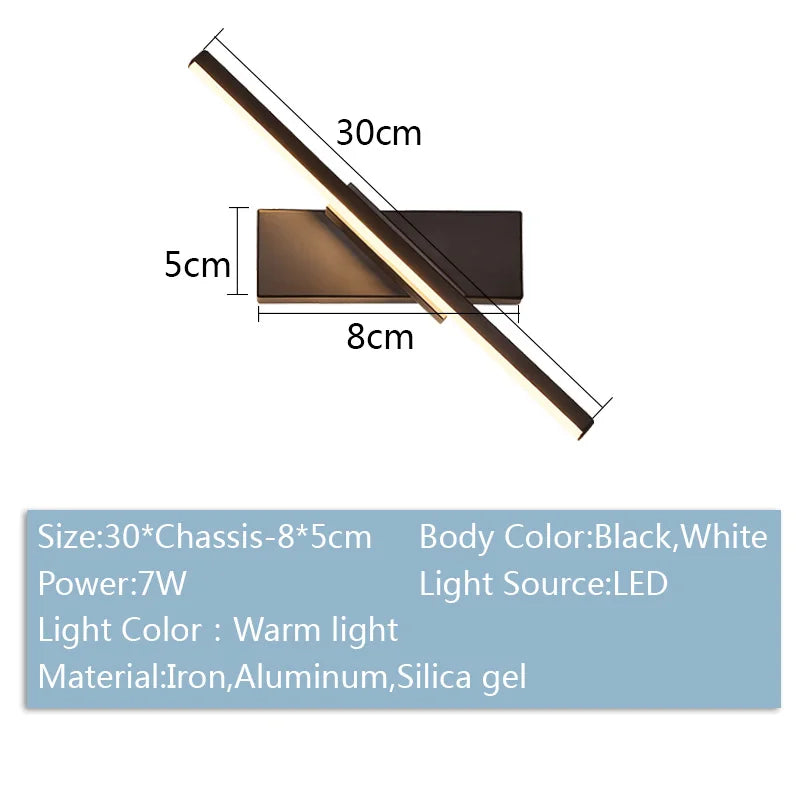 DecorBites™ Adjustable LED Wall Sconce Modern Bedroom Lamp