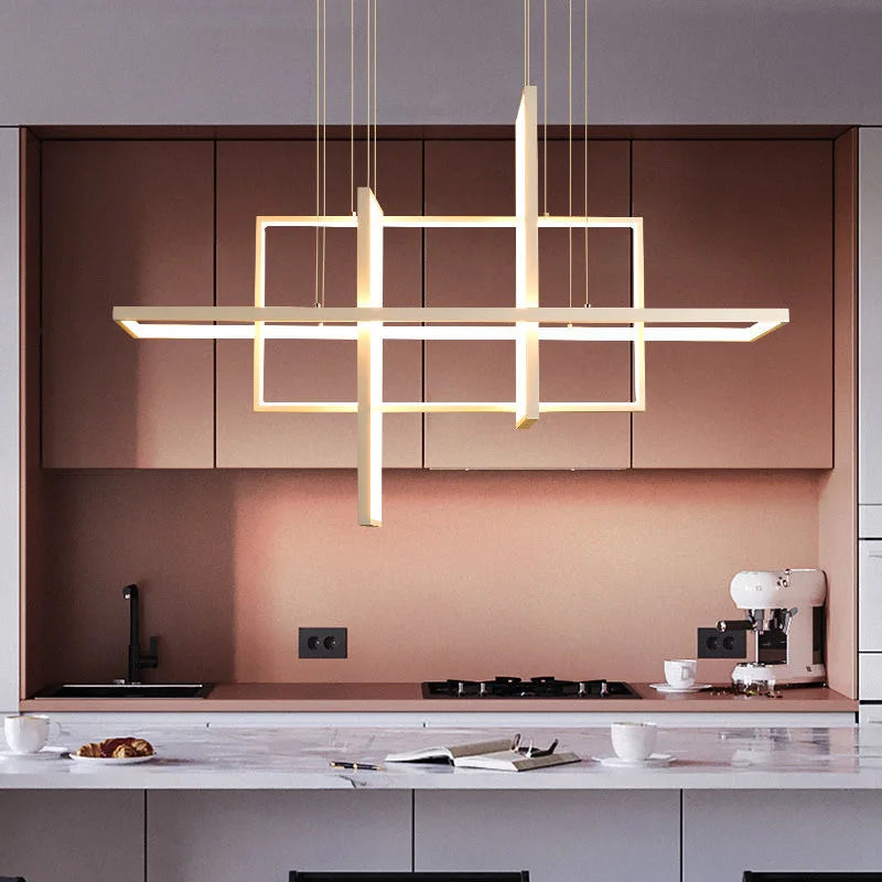 DecorBites™ Geometric Aluminum Pendant Lights for Living Bedroom Restaurant Dining Kitchen Home Décor