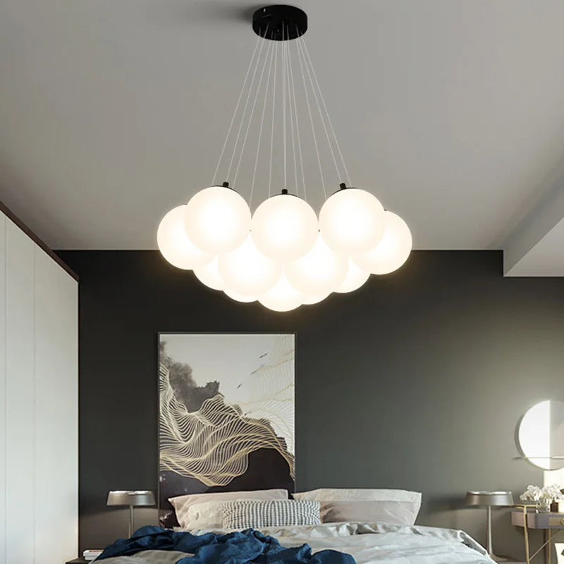 DecorBites™ Glass Ball LED Pendant Lights for Teen Room Decor