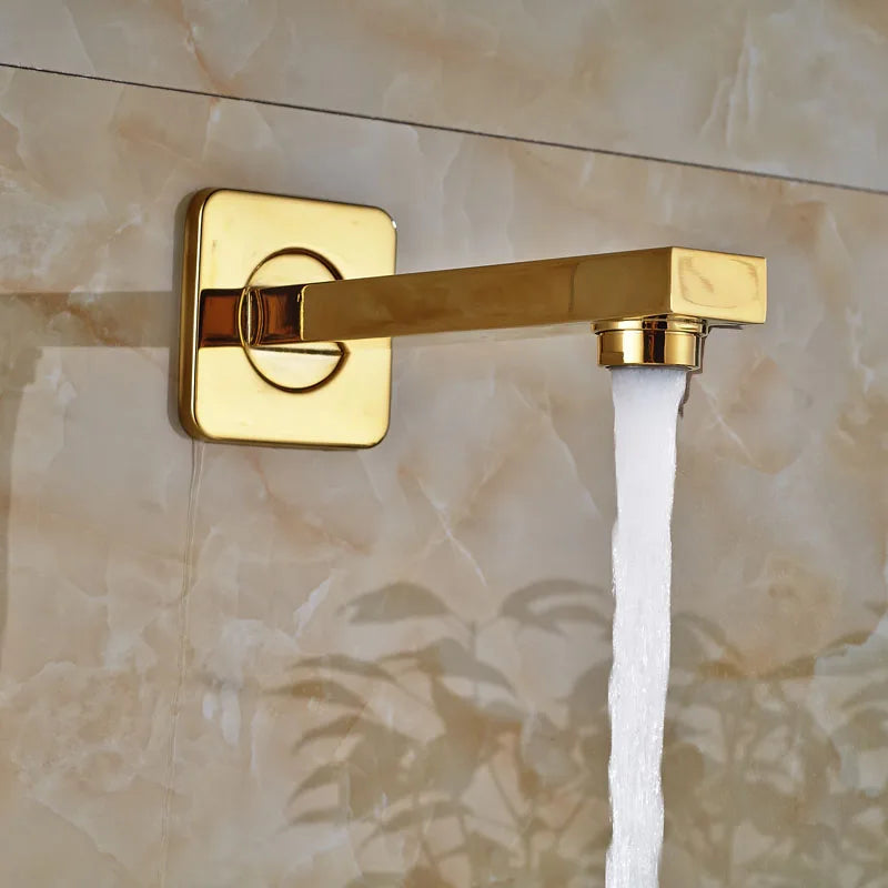 DecorBites™ Golden 3-ways Shower Faucet Wall Mounted Mixer with Plastic Handshower