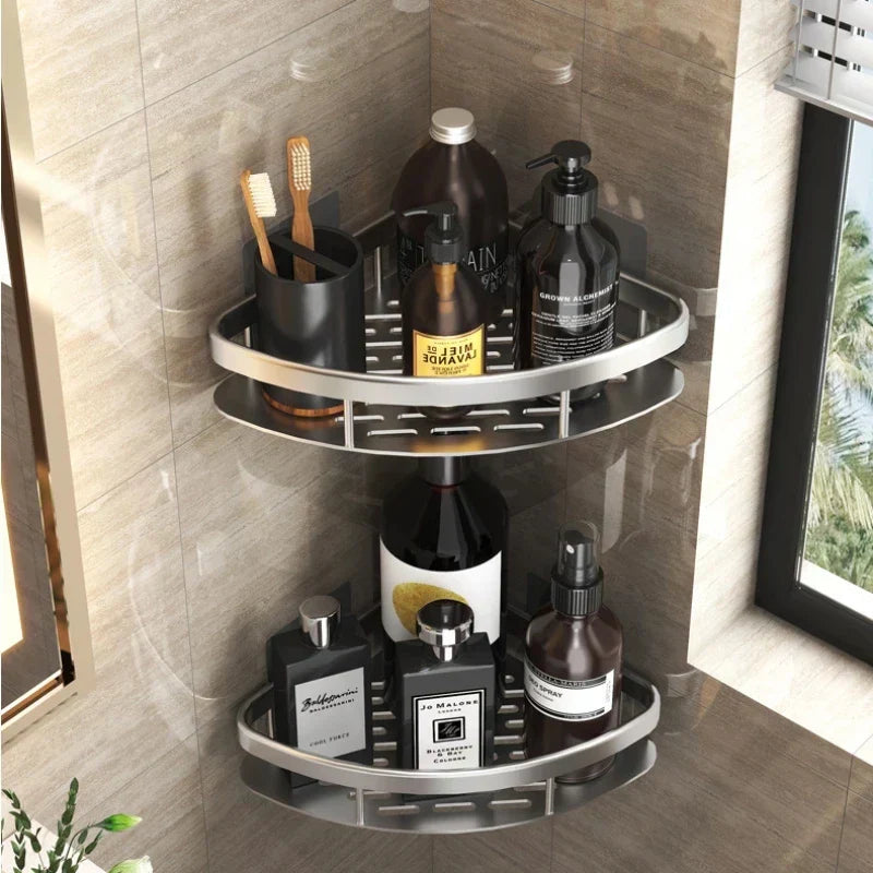 DecorBites™ Corner Shower Shelf Bathroom Storage Holder Shampoo Organizer & Accessories