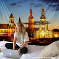 DecorBites™ City Night Scene Tapestry with European London Style Wall Hanging