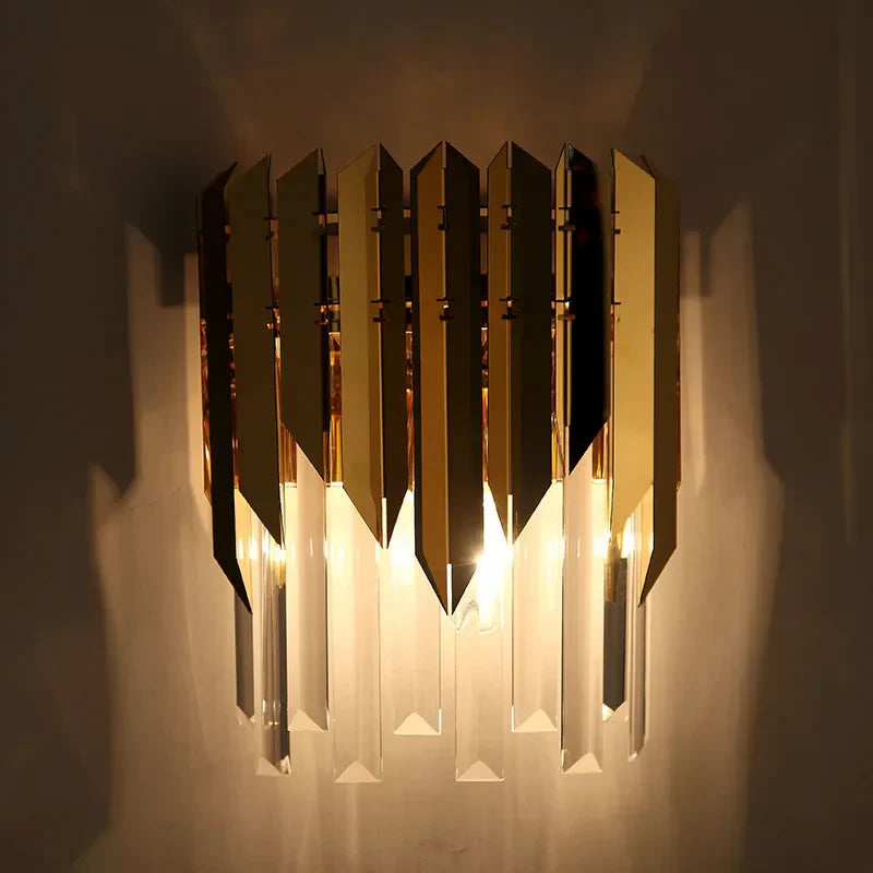DecorBites™ Crystal Wall Lamp: Wireless Charging Light for Bedroom, Aisle, Staircase
