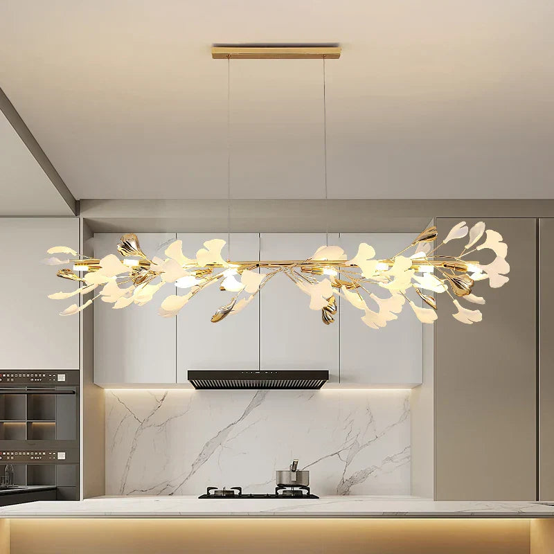 DecorBites™ Ginkgo Ceramic Chandelier: Luxury Pendant Lights for Dining & Living Room