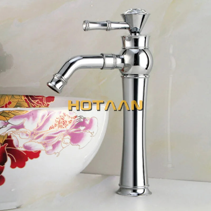 DecorBites™ Gold Bathroom Faucet | Modern Basin Tap with High Arc Design