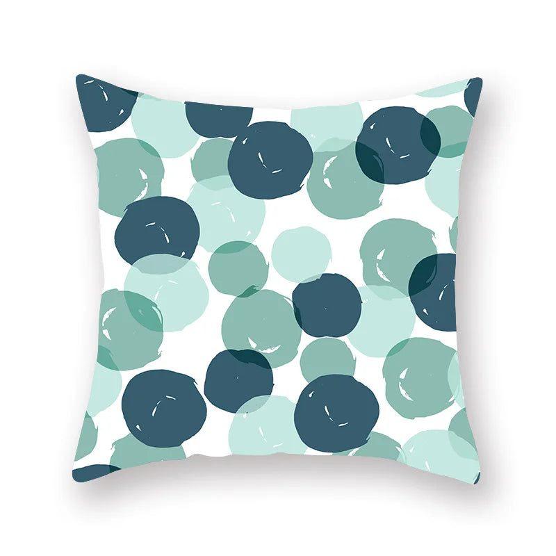 DecorBites™ Green Geometric Pillowcase - Nordic Classic Design for Home Decor and Comfort