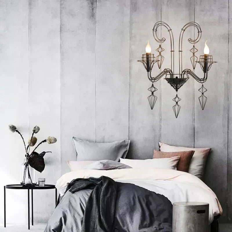 DecorBites™ Iron Baroque E14 LED Chandelier Suspension Lighting for Foyer