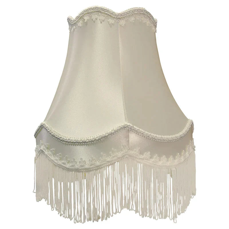 DecorBites™ Fringed Cloth Lampshade European Modern Style Luxury Handmade Bedroom Lobby