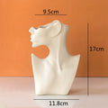 DecorBites™ Abstract Half Face Ceramic Vase Portrait Ornament Artistic Handicraft
