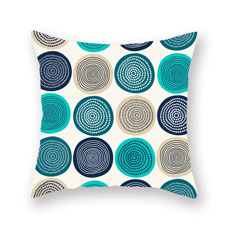 DecorBites™ Green Geometric Pillowcase - Nordic Classic Design for Home Decor and Comfort