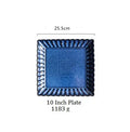 DecorBites™ Klin Glazed Ceramic Rectangle Dinner Plate - Sushi Fish Display Tray