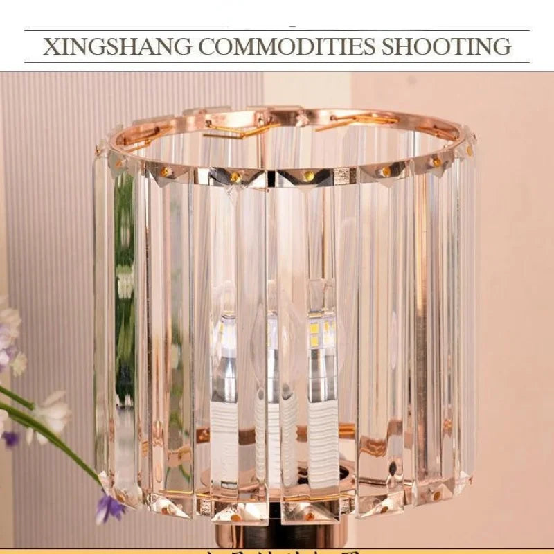 DecorBites™ Crystal Desk Lamp USB Charging Night Light for Living Room Bedroom Decor