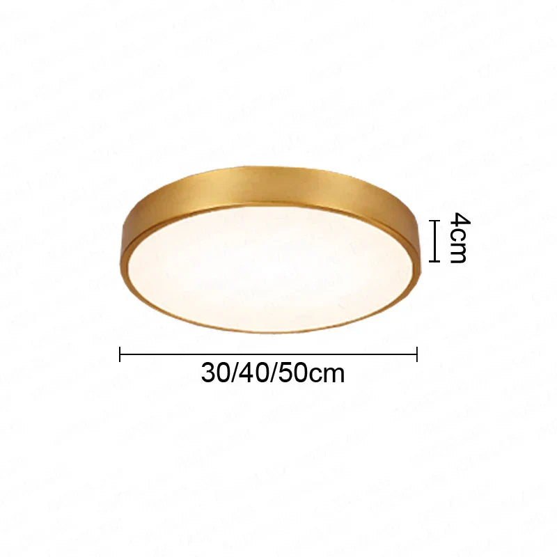 DecorBites™ Copper Thin LED Round Ceiling Light for Bedroom, Living Room, and Dining Room