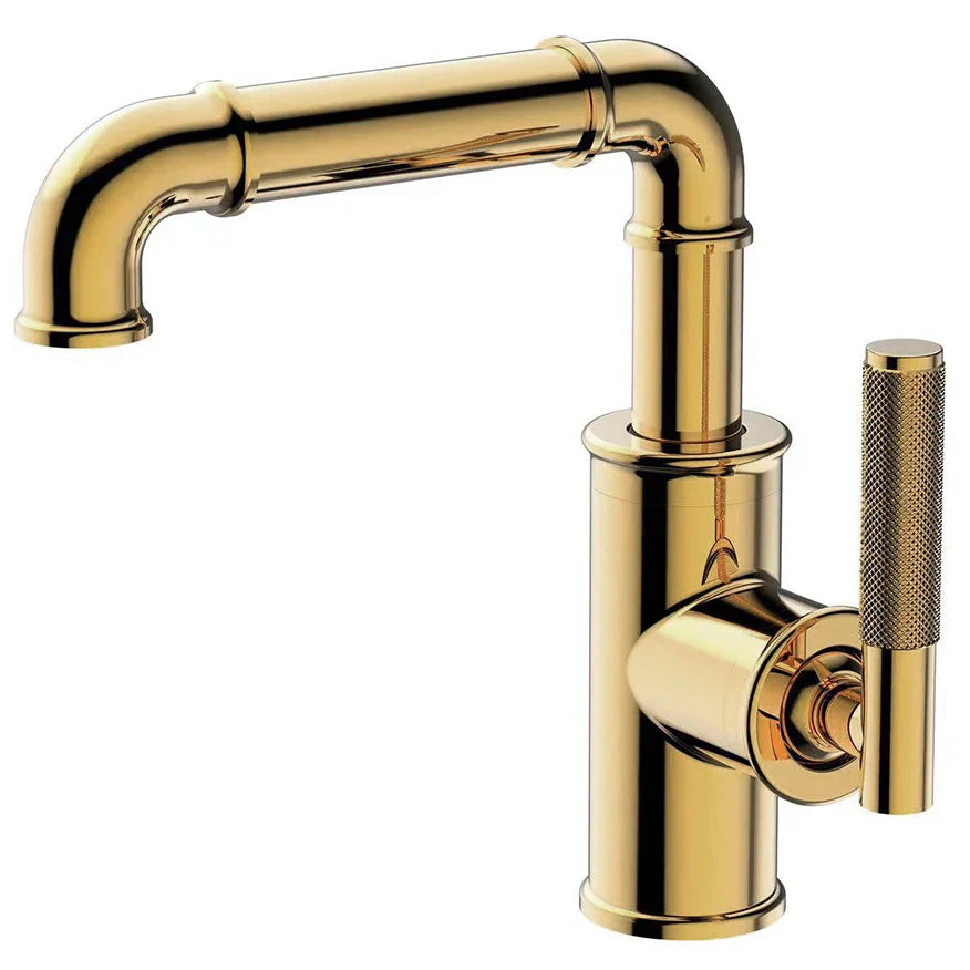 DecorBites™ Gold Brass Basin Faucet: Hot & Cold Water Mixer Tap for Modern Bathrooms