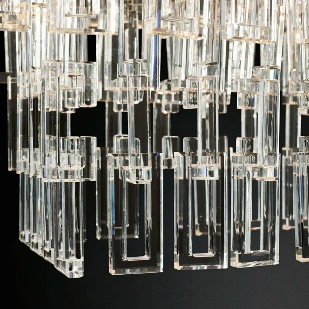 DecorBites™ Crystal Wall Sconce Lamp: Modern Art Deco Square Design for Home Interior