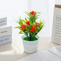 DecorBites™ Artificial Flowers Bonsai Vase Mini Potted Home Decor Wedding DIY Flowerpot