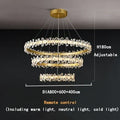 DecorBites™ Crystal LED Chandelier: Luxury Lighting for Living, Dining, Kitchen - Elegant Iron & Aluminum Design