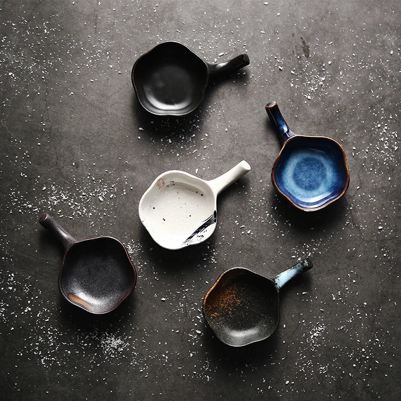 DecorBites™ Japanese Style Retro Ceramic Chopsticks Holder Sauce Dish