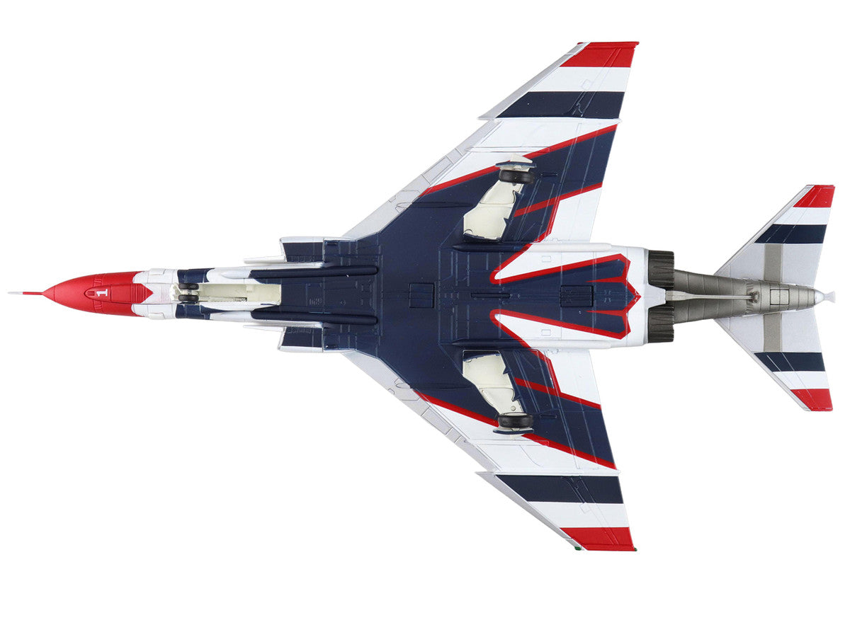 McDonnell Douglas F-4E Phantom II Fighter-Bomber Aircraft "Thunderbirds No.1 Plane 1973/74 Season" United States Air Force "Air Power Series" 1/72 Diecast Model by Hobby Master