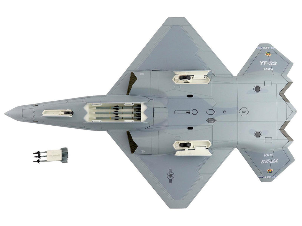 Northrop YF-23 Black Widow II Stealth Fighter Aircraft "#87-0801 PAV-2" (1990) United States Air Force "Air Power Series" 1/72 Diecast Model by Hobby Master