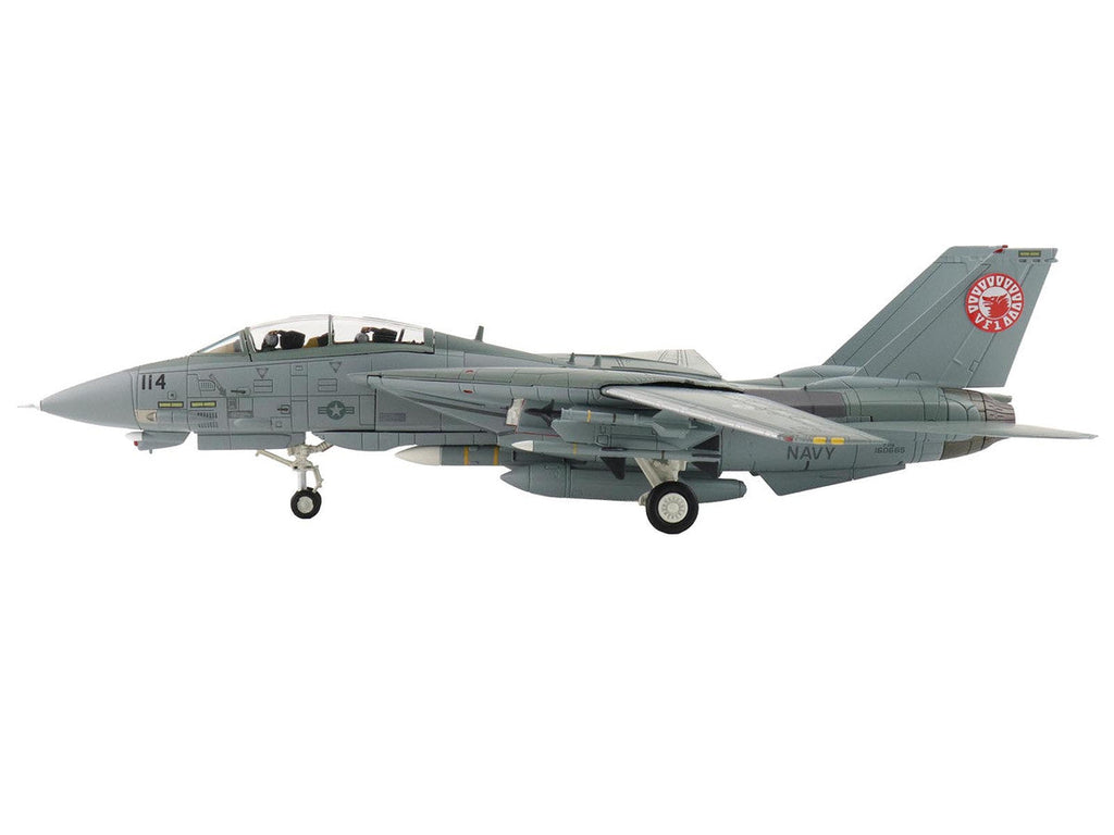 Grumman F-14A Tomcat Fighter Aircraft "VF-1 (with Optional Decals)" United States Navy "Air Power Series" 1/72 Diecast Model by Hobby Master