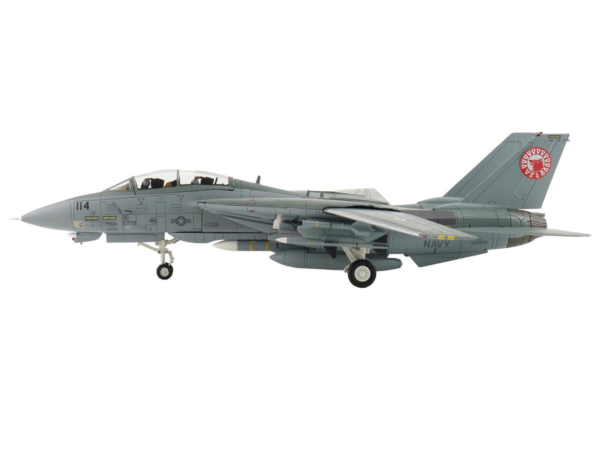 Grumman F-14A Tomcat Fighter Aircraft "VF-1 (with Optional Decals)" United States Navy "Air Power Series" 1/72 Diecast Model by Hobby Master