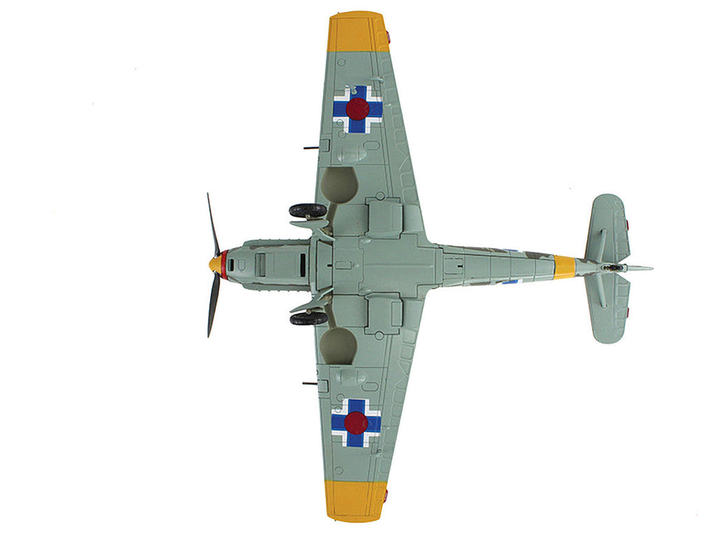 Messerschmitt Bf 109E-3 Fighter Aircraft "White 2 Jan Reznak 13.(slow)/JG 52 Kraznodar USSR" (1943) German Luftwaffe "Air Power Series" 1/48 Diecast Model by Hobby Master