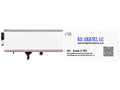 Box Trailer with Reefer White 1/87 (HO) Scale Plastic Model by HO Logistics