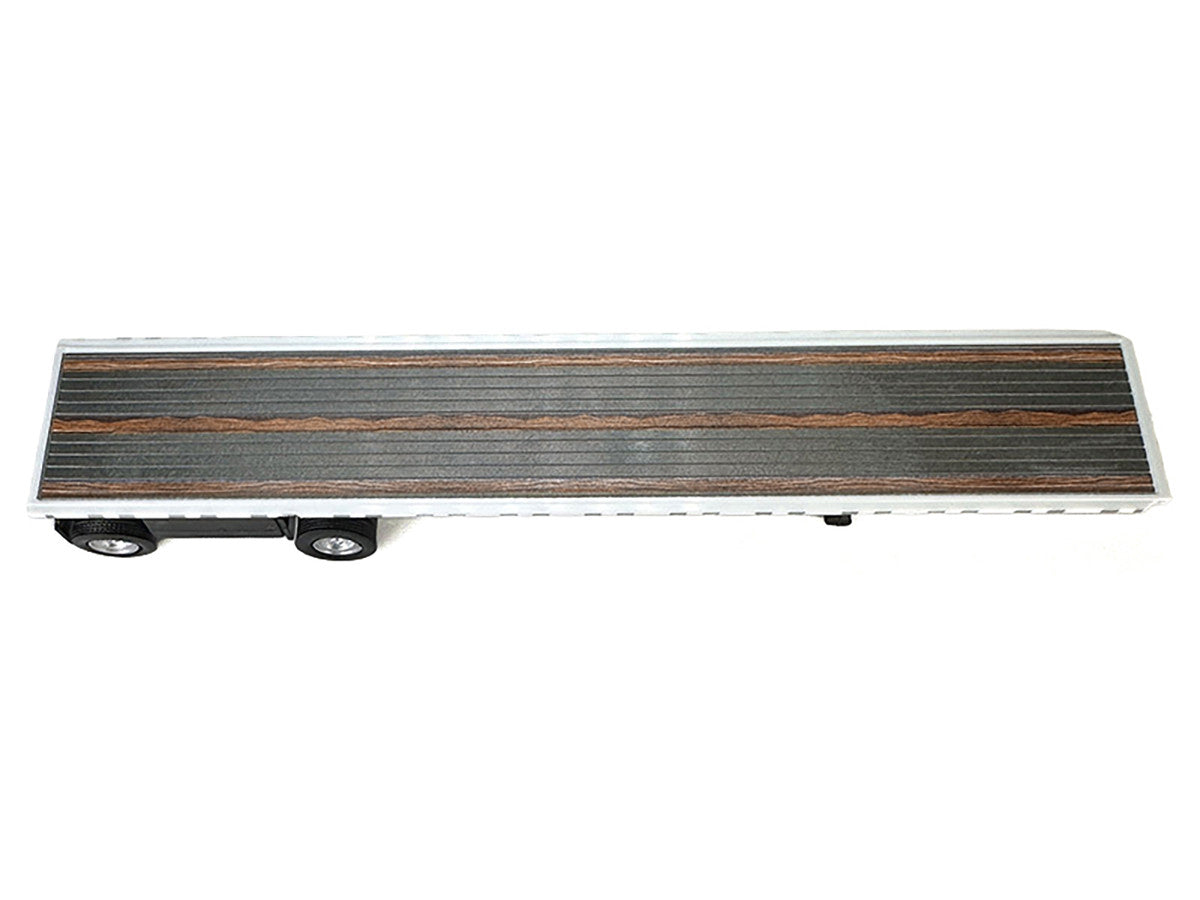 High Boy Spread Axle Flatbed Trailer White 1/87 (HO) Plastic Model Car by HO Logistics