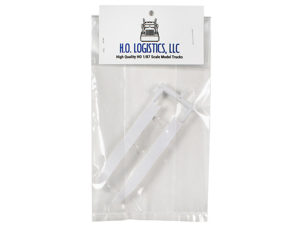 Trailer Wind Skirts for 53' Dry Vans White 1/87 (HO) Plastic Model Car by HO Logistics