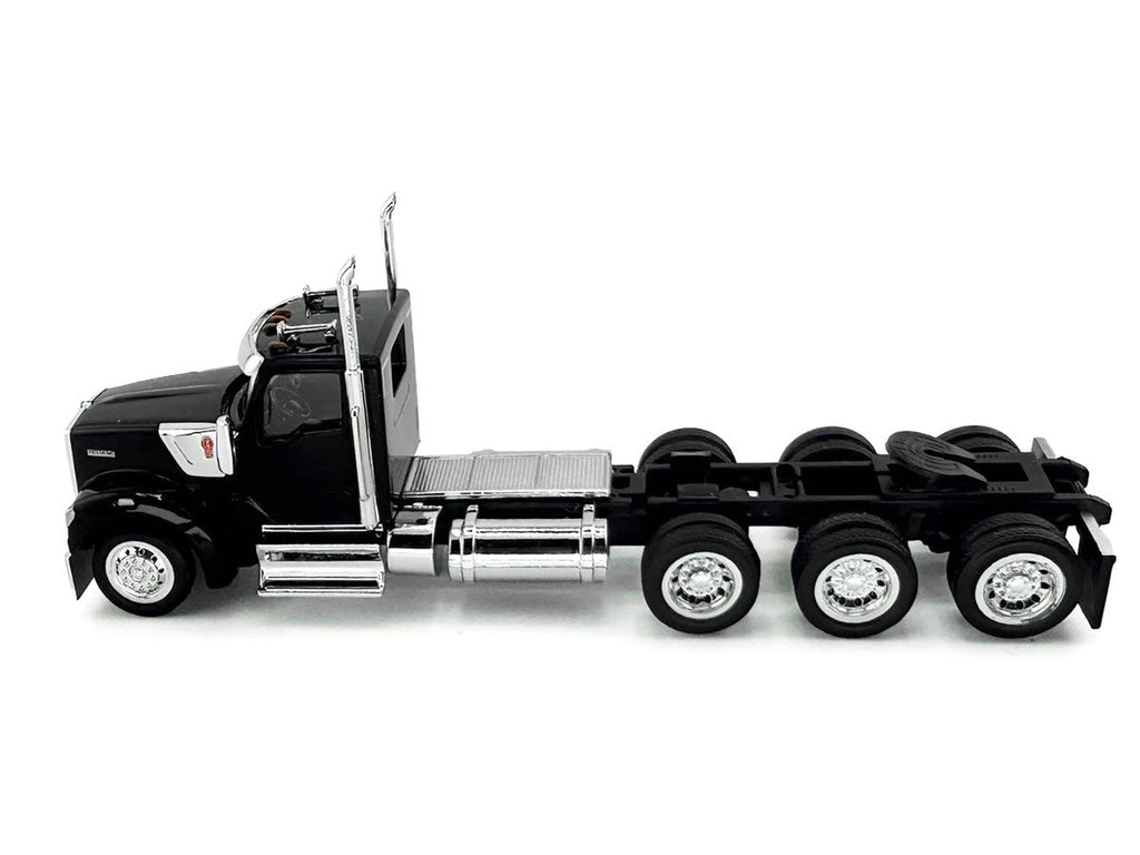 Kenworth W990 3-Axel Day Cab Black 1/87 (HO) Plastic Model Car by HO Logistics