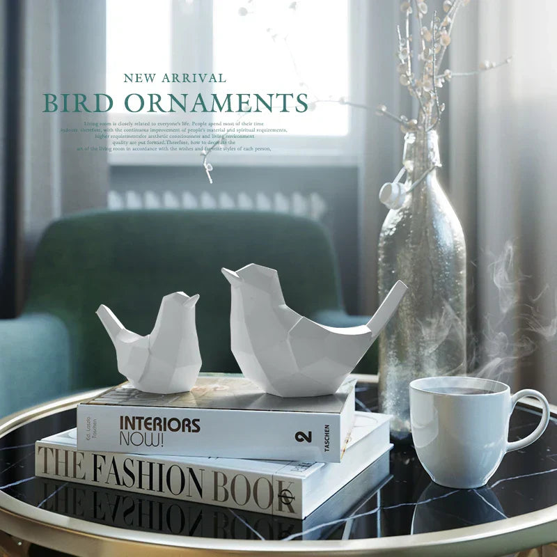 DecorBites™ Couple Birds Resin Figurines for Home Decor and Tabletop Ornaments