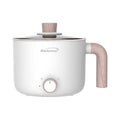Brentwood 1.5Liter Multi-Function Electric Hot Pot Cooker in White with Ceramic Non-Stick Coating