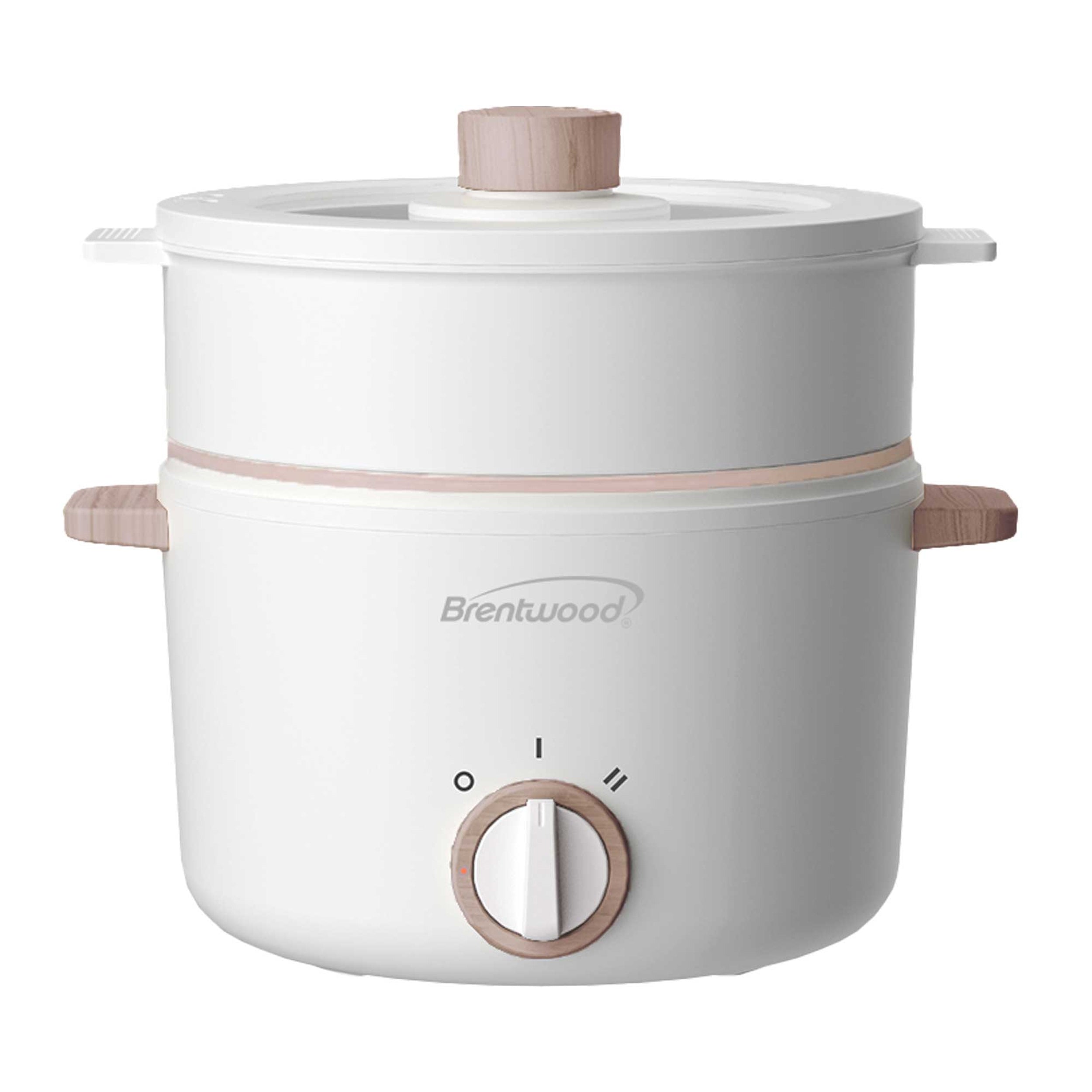 Brentwood 3 Liter Multi-Function Electric Hot Pot Cooker in White