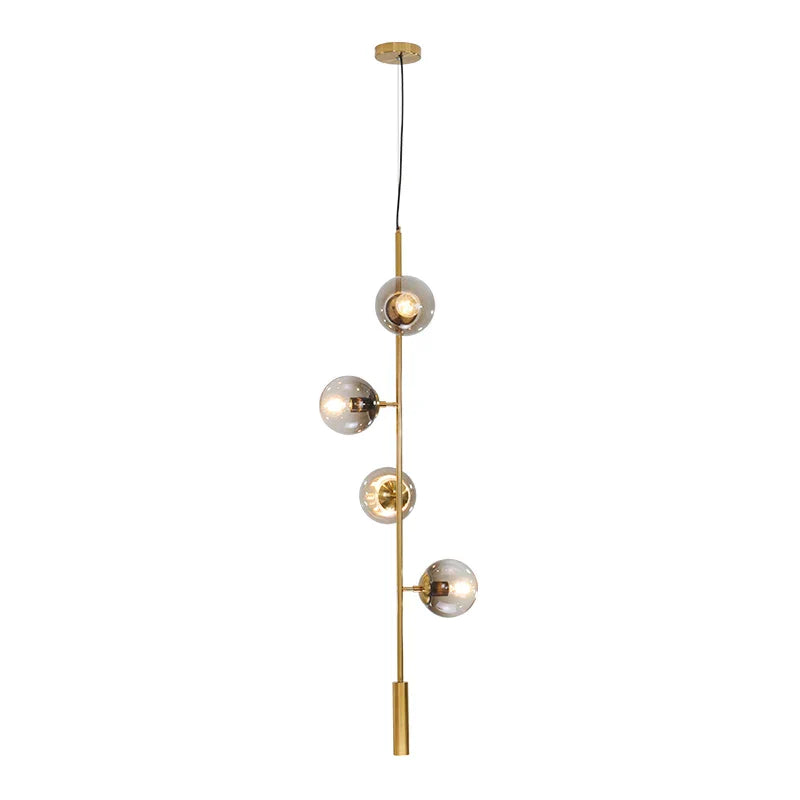 DecorBites™ Glass Ball Metal Rod Pendant Lights