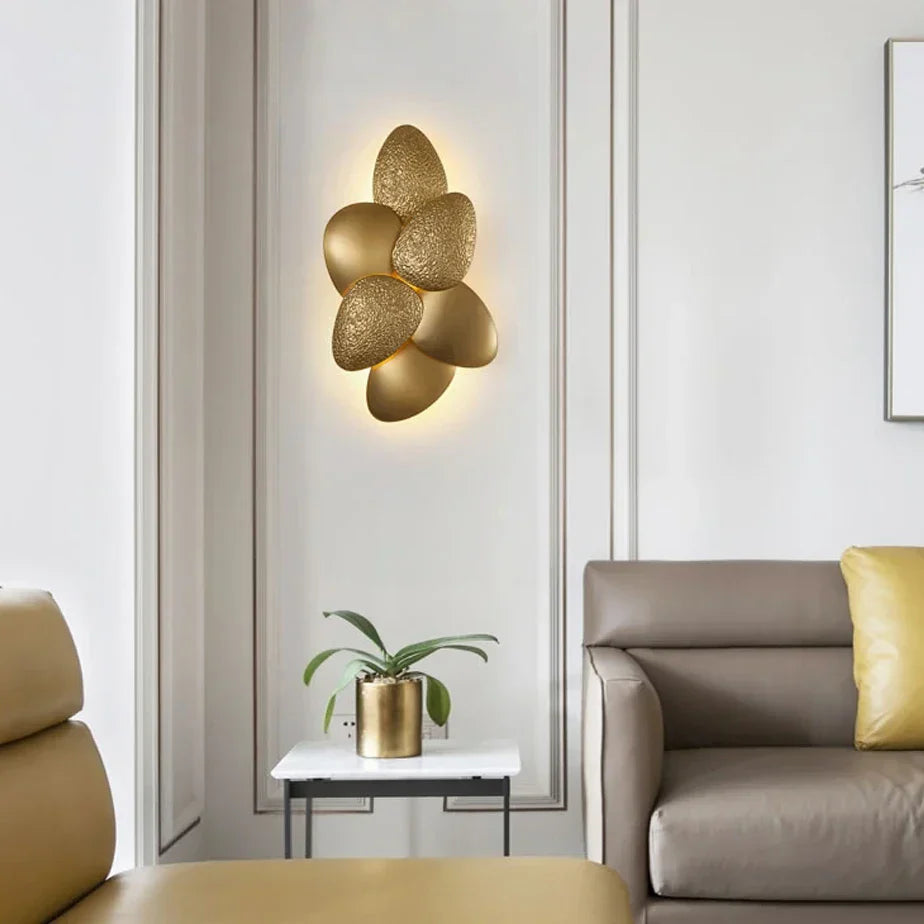 DecorBites™ Golden Stainless Steel LED Wall Sconce for Bedroom & Corridor