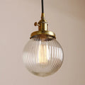 DecorBites™ Clear Glass Globe Pendant Lights E27 Hanglamp for Living Room Loft