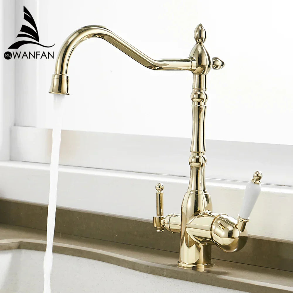 DecorBites™ Kitchen Faucet with Water Purification Mixer Tap 360° Rotation for Kitchen WF-0193K
