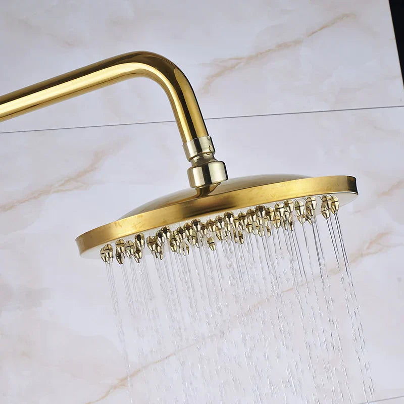 DecorBites™ Dual Handle Rainfall Shower System with Sliding Bar - Wall Mounted Bathroom Mixer