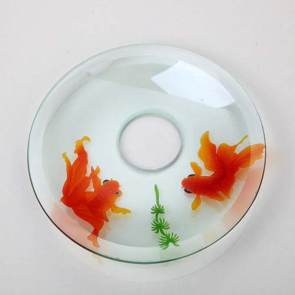 DecorBites™ Goldfish Glass Waterfall Faucet for Bathroom Sink - Chrome Brass Mixer Tap