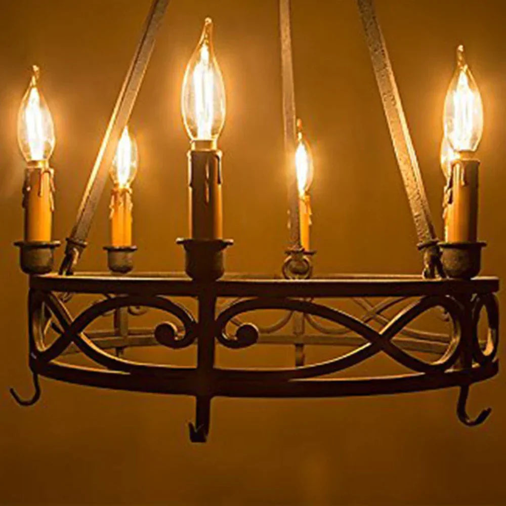 DecorBites™ LED Filament Bulb C22T Gold Tint Candle Lamp E12 2W 2200K Chandelier Decoration
