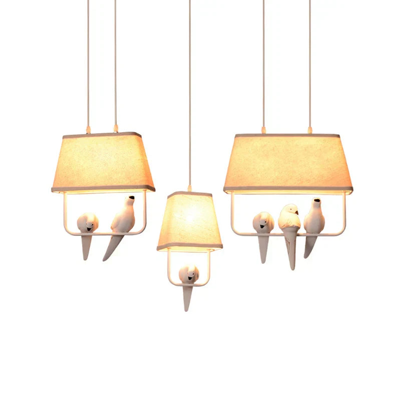 DecorBites™ Bird Cage Chandelier: Resin Retro Luminaria Pendant Lamp for Dining Room, Bedroom, Kitchen Island