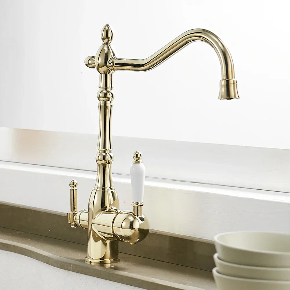 DecorBites™ Kitchen Faucet with Water Purification Mixer Tap 360° Rotation for Kitchen WF-0193K