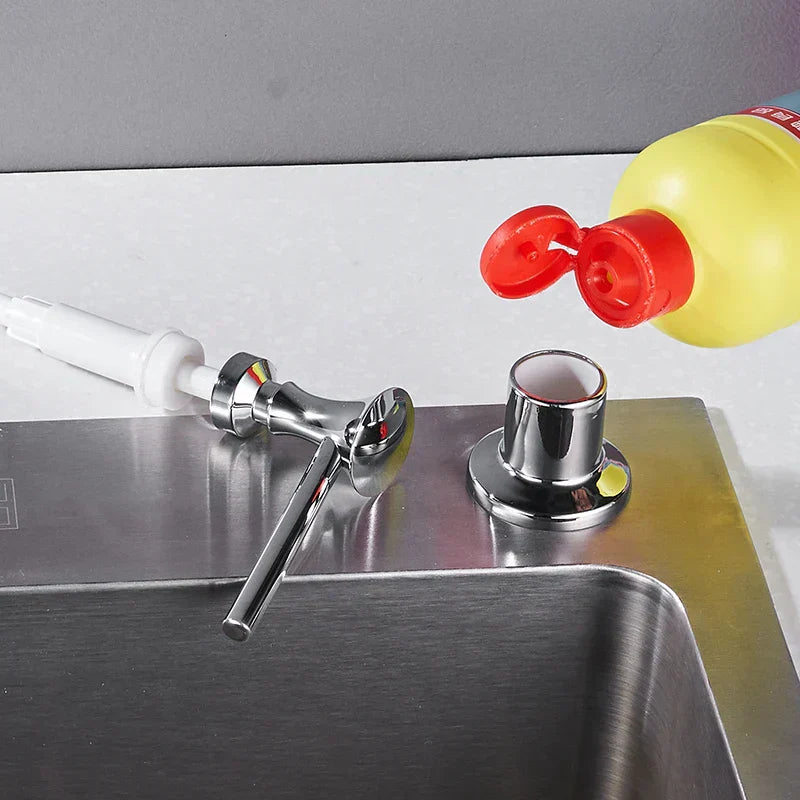 DecorBites™ 400ML Black Kitchen Liquid Soap Dispenser - Sink Replacement Bottle