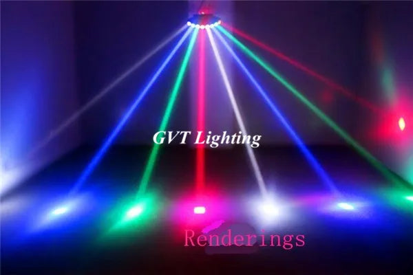 DecorBites™ Eight Eyes LED Scanner Beam Light - RGBW Laser Club Disco DJ Light