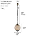 DecorBites™ Crystal Empire Ball Chandelier for Living Room Bedroom Hotel
